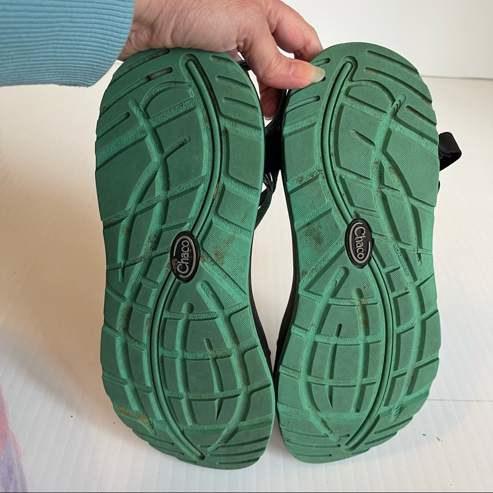 Chaco ZX/2 Classic Women’s Beach Walking Hiking Outdoor Sandals Black Teal Sz 10 - Picture 8 of 8